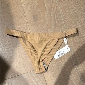 Tan Ribbed Bikini Bottom